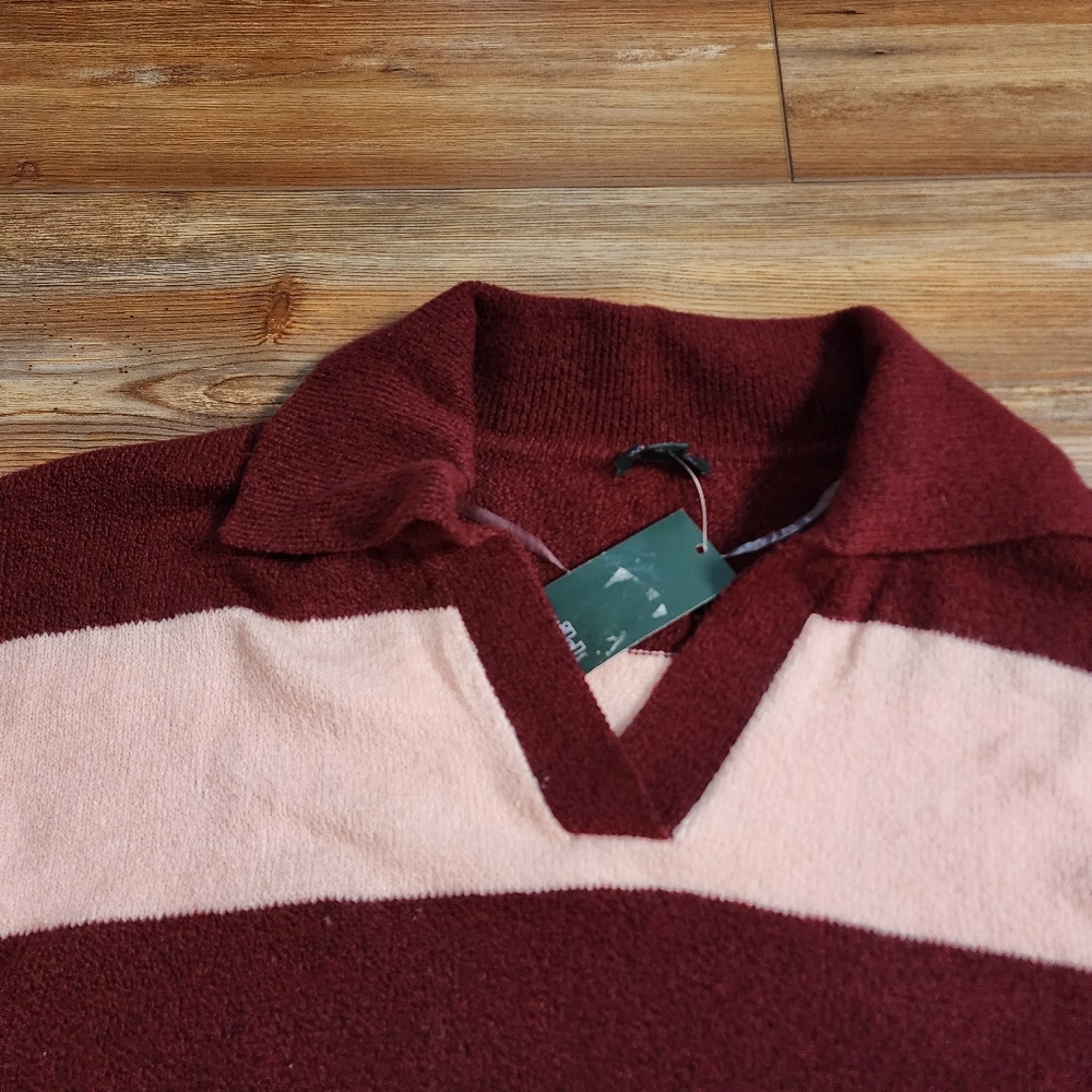 Wild Fable Sweater Womens S Pink Stripe Long Sleeve NEW - Picture 5 of 9